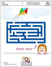 okul öncesi labirent bulmacai çalışma sayfaları